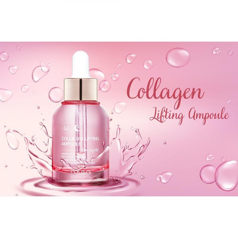 Serum tinh chất nâng cơ, chống nhăn da mặt từ Collagen Lifting Ampoule For Night Dabo Hàn Quốc