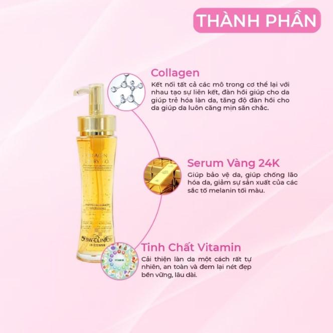 Serum tinh chất vàng 24K Collagen Gold Luxury 3W Clinic