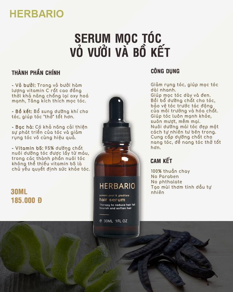 Serum vỏ bưởi và bồ kết Herbario