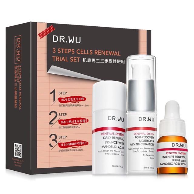 Set tái tạo da DR.WU 3 Steps Mandelic Acid Trial