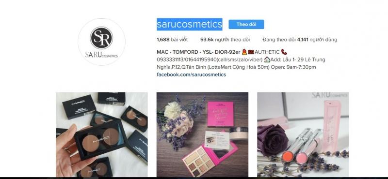 Instagram của Sarucosmetics