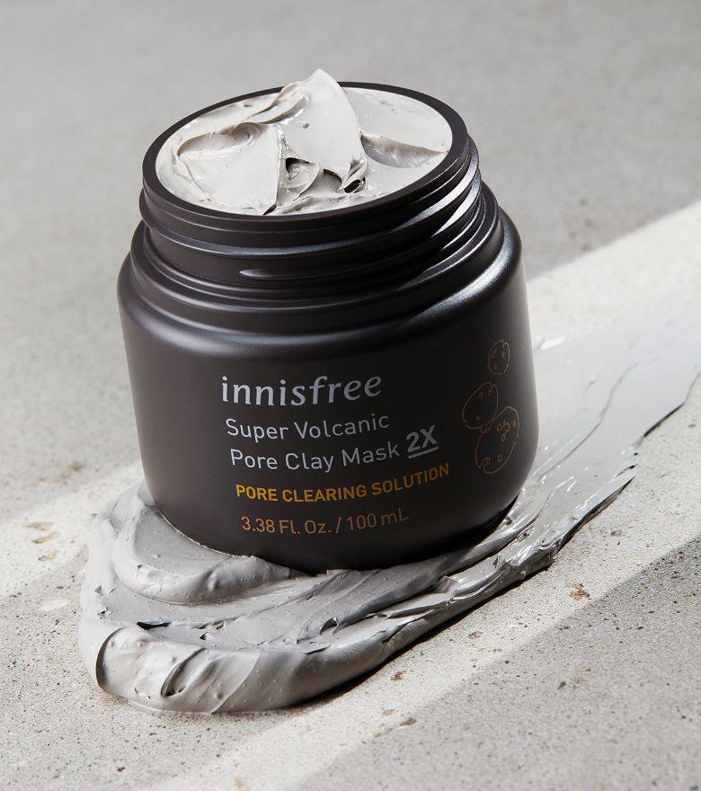 Siêu mặt nạ đất sét đá tro núi lửa innisfree Super Volcanic Pore Clay Mask 2X