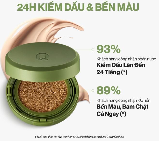 Siêu phấn nước Glamrr Q Vegan Super Cover Cushion SPF50+/PA+++