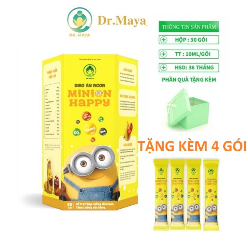 Siro ăn ngon Minion Happy Dr.Maya Hộp 30 gói hỗ trợ tiêu hoá tốt, giúp bé ăn ngon, chống suy dinh dưỡng