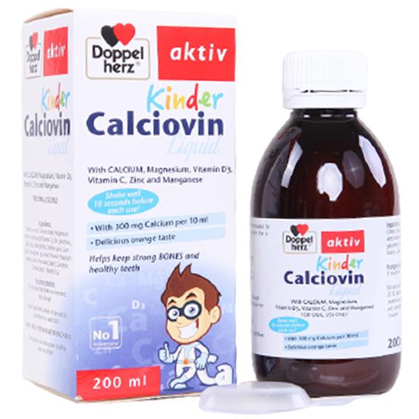 Siro Doppelherz Aktiv Kinder Calciovin Liquid -  bổ sung Canxi hữu cơ dành cho bé trên 6 tháng tuổi