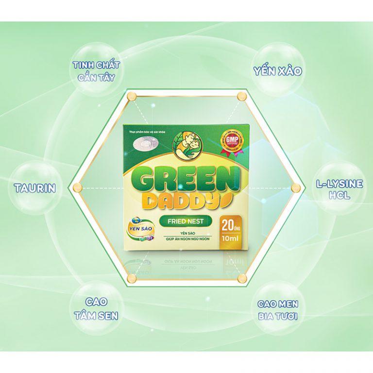 Siro Green Daddy Fried Nest dành cho trẻ nhỏ, yến xào hỗ trợ con ăn ngon, ngủ ngon, tăng cường tiêu hóa