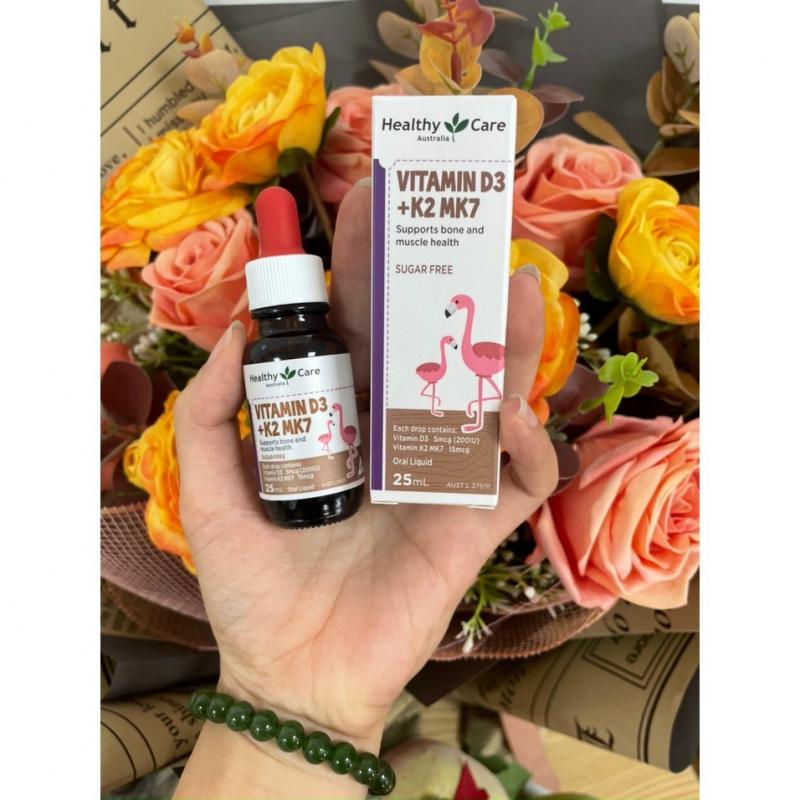 Siro Hỗ Trợ Tăng Chiều Cao Vitamin D3 + K2 MK7 Healthy Care