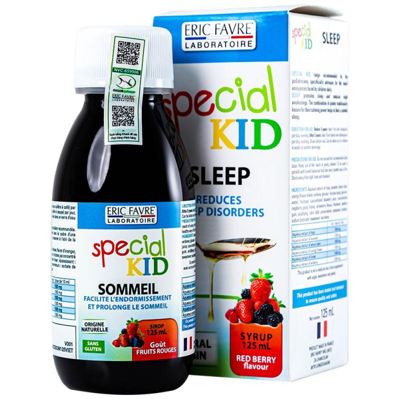 Siro Special Kid Sommeil Eric Favre Wellness hỗ trợ bé ngủ ngon giấc