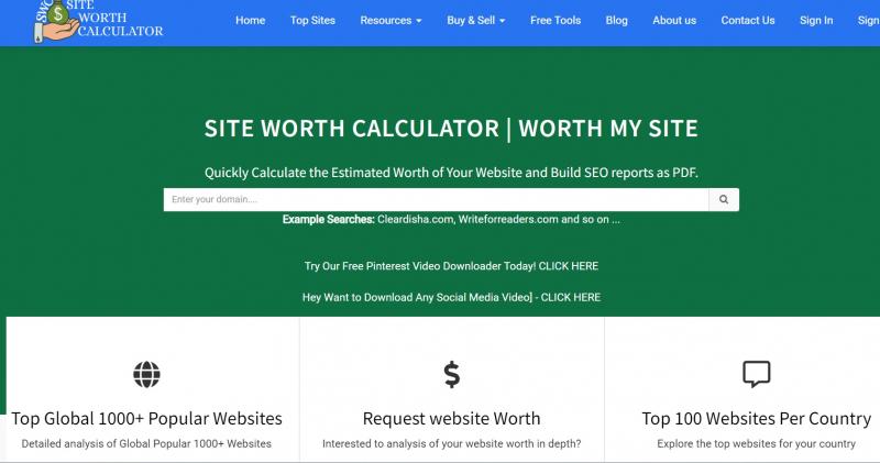 Site Worth Calculator