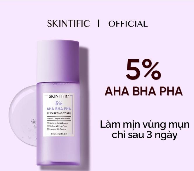 Skintific 5% AHA BHA PHA Exfoliating Toner