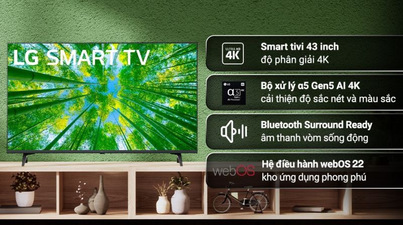 Smart UHD Tivi LG 43 inch 43UQ7550PSF