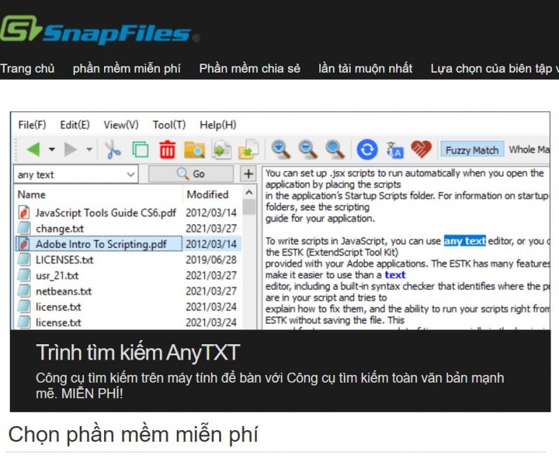 Trang web tải phần mềm SnapFiles