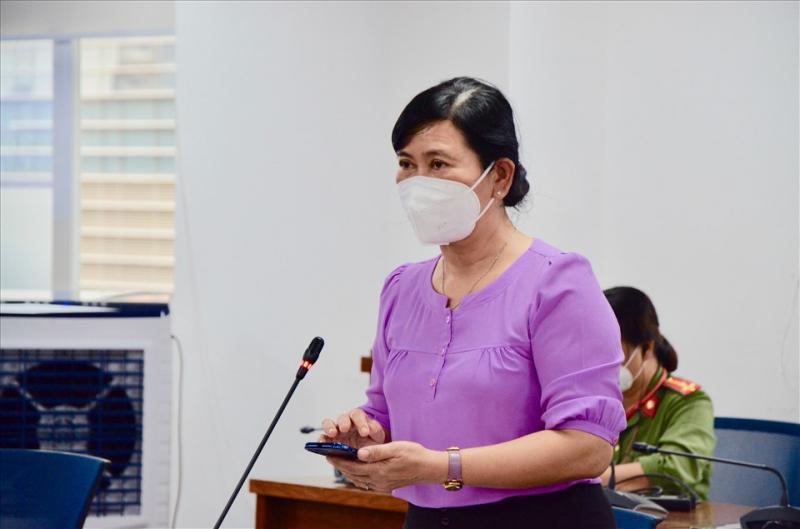 (Bà Nguyễn Thị Huỳnh Mai - Chánh Văn phòng sở Y tế TP Hồ Chí Minh)