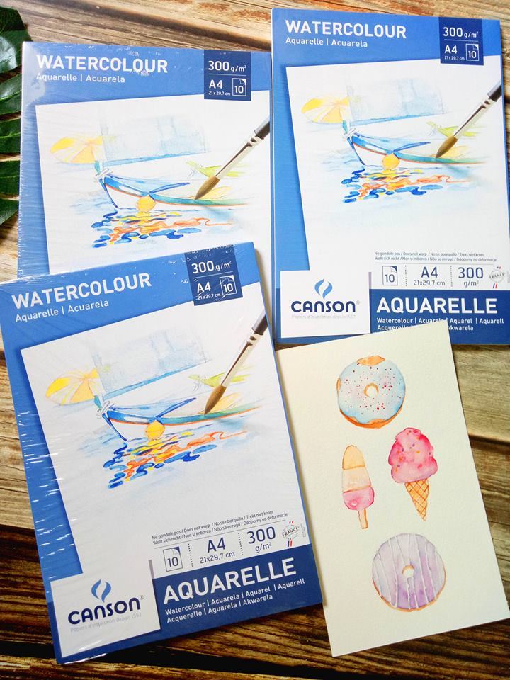 Sổ vẽ màu nước Canson Pháp Aquarelle