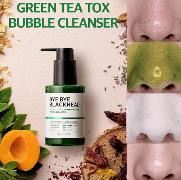 Some By Mi Bye Bye Blackhead 30 Days Miracle Green Tea Tox Bubble Cleanser