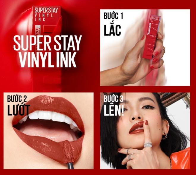 Son bóng bền màu Maybelline Superstay Vinyl Ink