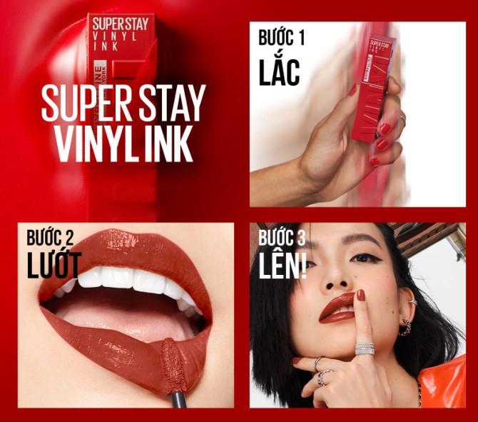 Son bóng bền màu Superstay Vinyl Ink Maybelline New York