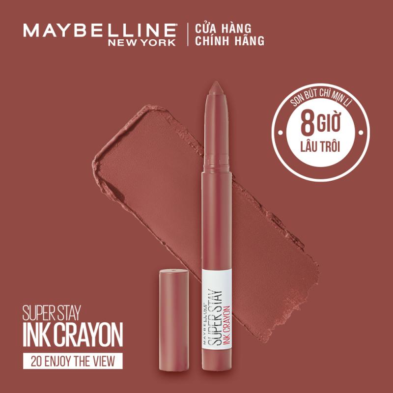 Son Bút Chì Mịn Lì Maybelline 8H Lâu Trôi Super Stay Ink Crayon 20 Enjoy The View Hồng Đất