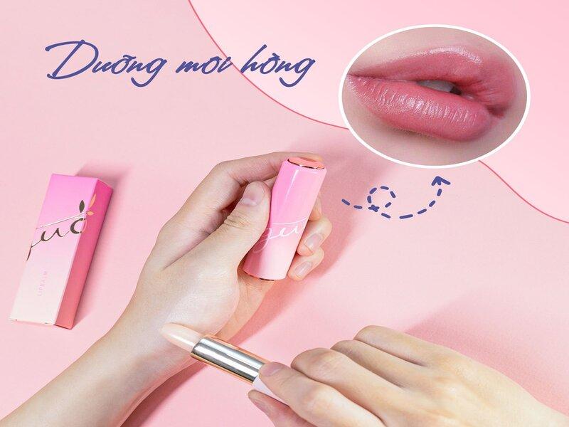 Son dưỡng hồng dâu an toàn bà bầu GUO - Rose Touch Lip Balm