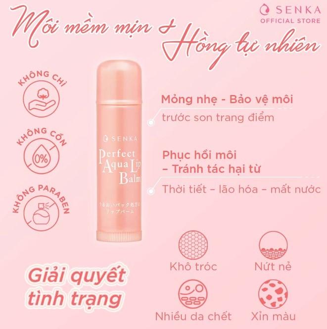 Son dưỡng môi cấp ẩm Senka Perfect Aqua Lip Balm