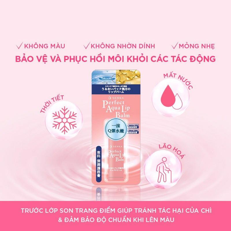 Son dưỡng môi cấp ẩm Senka Perfect Aqua Lip Balm 4.5g