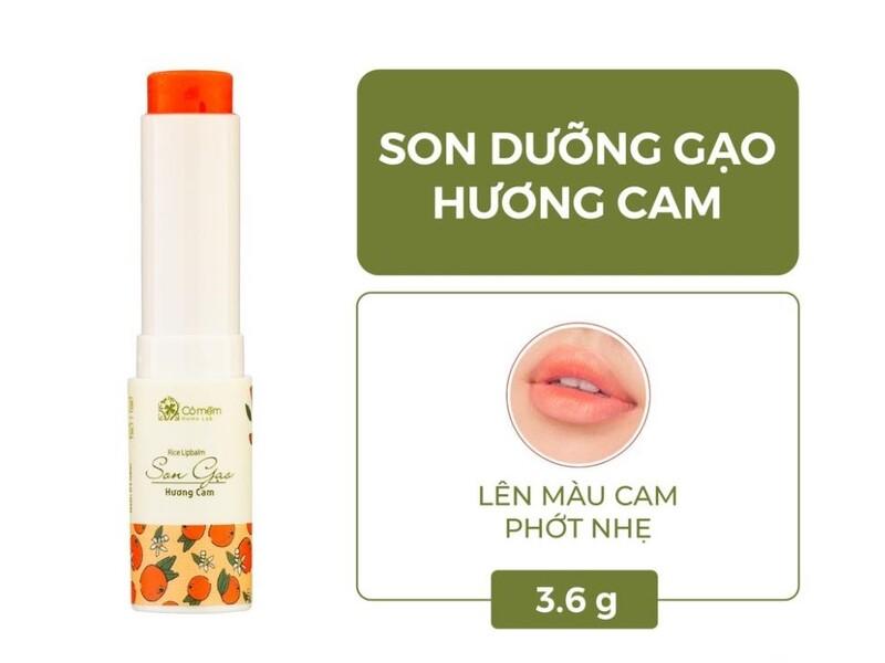 Son dưỡng môi màu gạo hương cam Cỏ Mềm