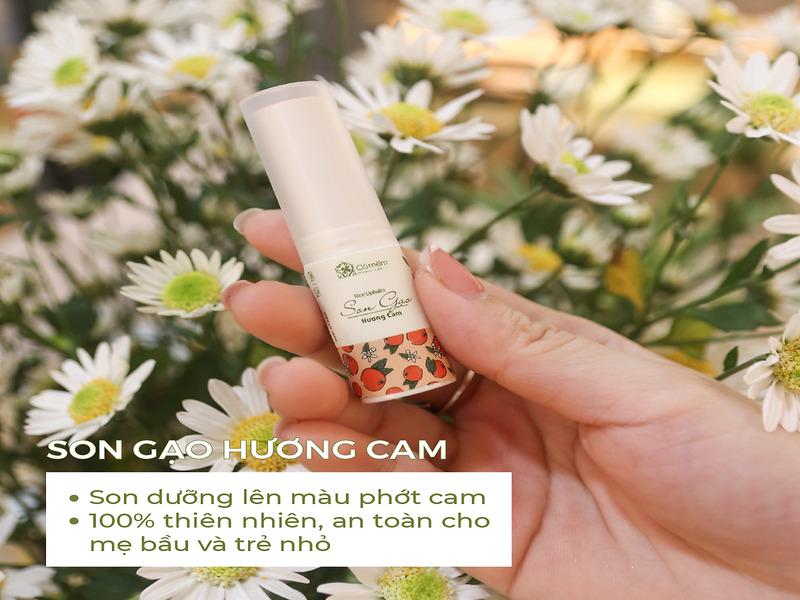 Son dưỡng môi màu gạo hương cam Cỏ Mềm