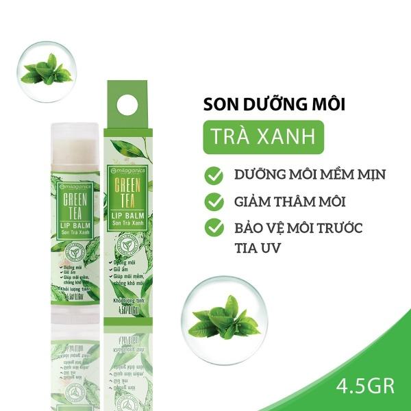 Son dưỡng môi trà xanh Milaganics