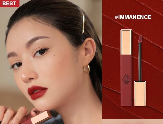 Son kem lì 3CE Cloud Lip Tint # Immanence: Đỏ mận