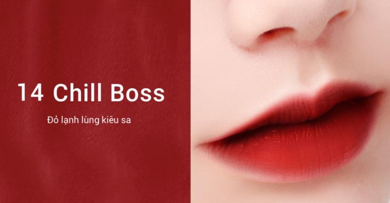 Son kem lì Bbia Last Velvet Lip Tint Version 3 - 14 Chill Boss (Màu đỏ lạnh)