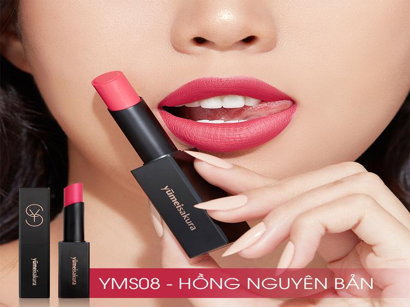 Son lì mịn Yumeisakura Matte Revolution siêu dưỡng màu hồng nguyên bản YMS08