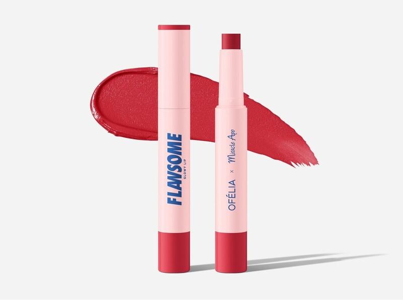 Son sáp Tint bóng OFÉLIA FLAWSOME Glowy Lip - BUBBLE POP (Hồng Đỏ Trầm)