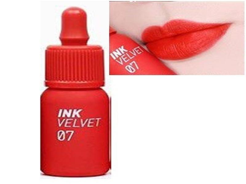 Son kem lì Peripera Ink Velvet Lip Tint New 4G - 07 GIRLISH RED