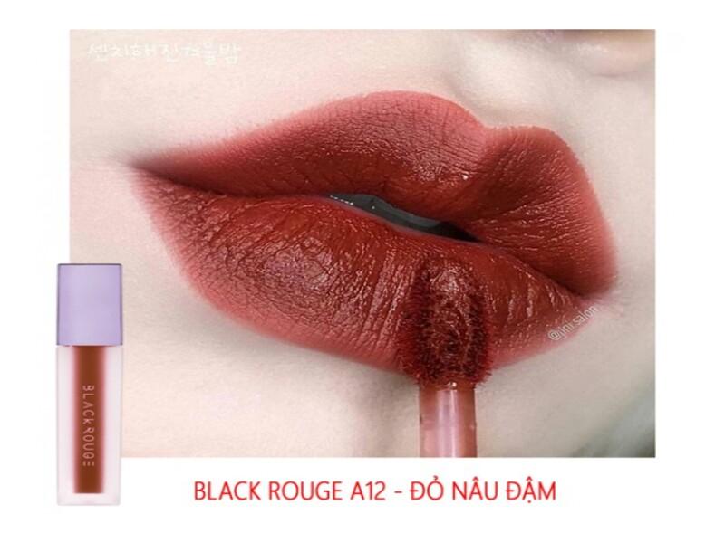 Son kem lì Black Rouge A12 nâu đỏ