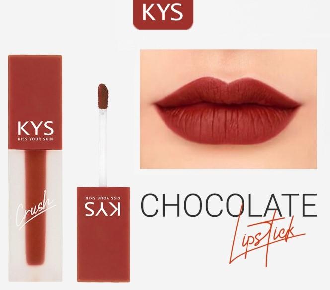 Son kem lì đỏ gạch Chocolate không chì KYS Crush