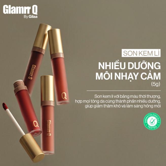 Son kem lì Glamrr Q Long Wear Lip Cream Full Size #08 Take A Sip - Đỏ rượu vang lãng mạn