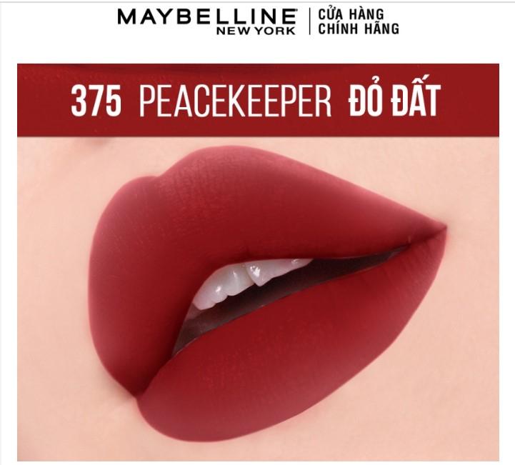 Son kem lì Maybelline New York Super Stay Matte Ink City Edition Lipstick #375 Peacekeeper (đỏ đất)