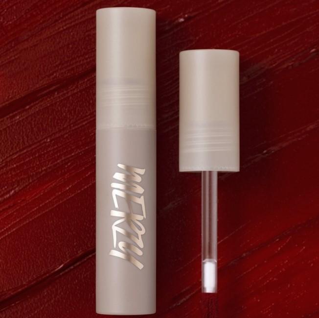 Son kem lì Merzy Academia Mellow Tint #AM2 Foggy Dawn: Đỏ nâu mận trầm