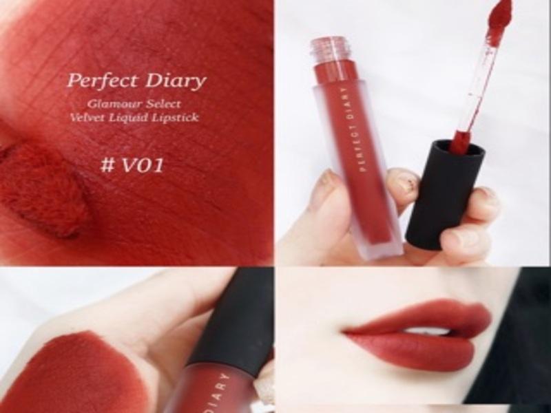 Son kem lì Perfect Diary V01 tông màu đỏ quyến rũ