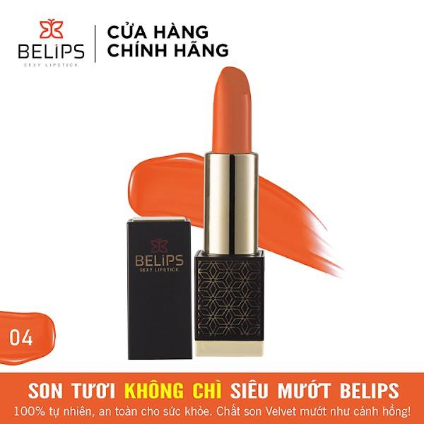 Son lì cam đất Recall Love Sexy Lipstick Belips không chì