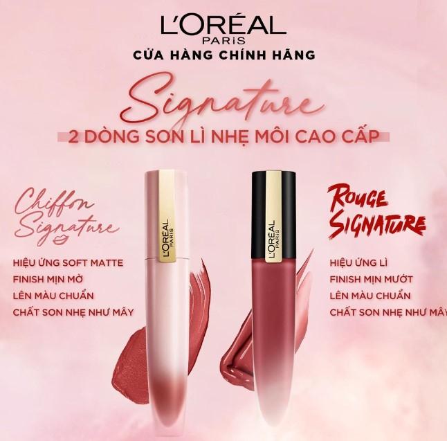 Son lì cao cấp L'Oréal Paris Chiffon Signature