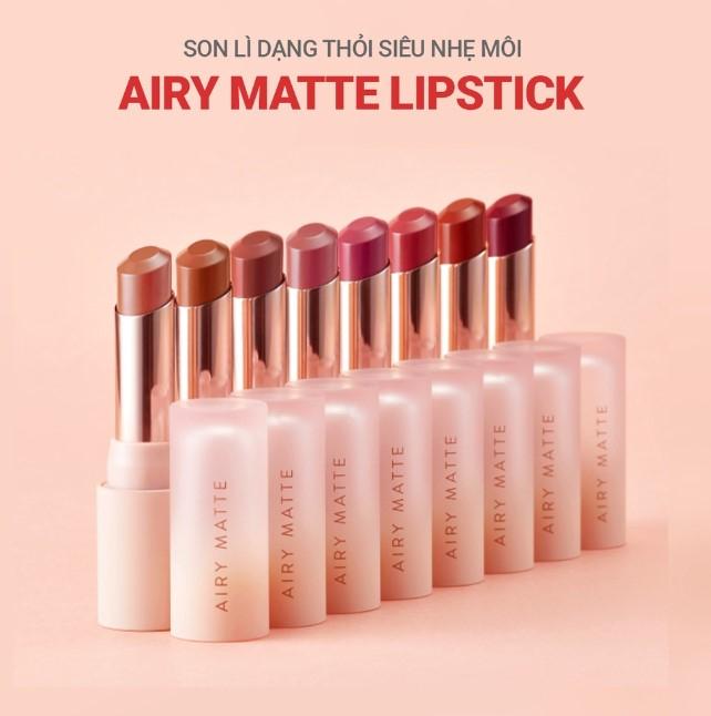 Son lì dạng thỏi mỏng nhẹ Innisfree Airy Matte Lipstick