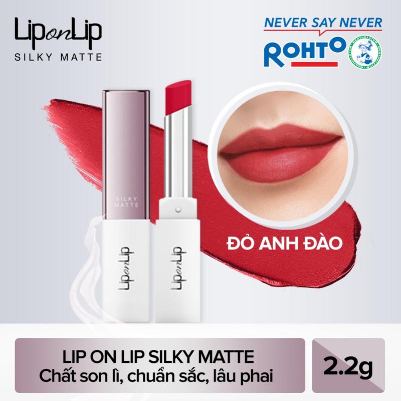 Son Lì Siêu Mịn Lip On Lip Màu Đỏ Anh Đào Silky Matte Cherry Red