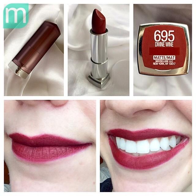 Màu Divine Wineon của son Maybelline color sensational creamy matte