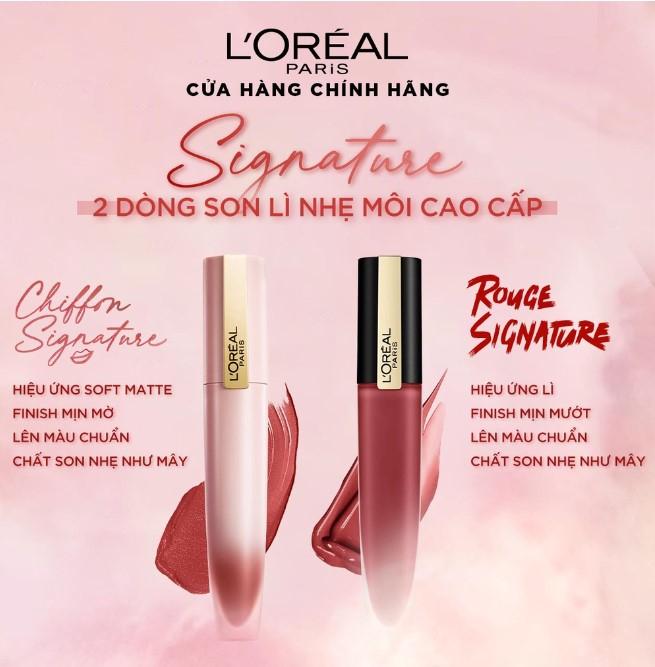 Son mịn lì cao cấp L'Oréal Paris Chiffon Signature