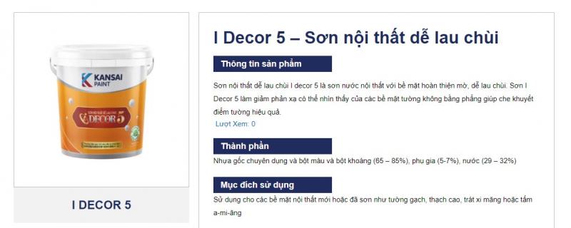 Sơn nội thất Kansai I Decor 5