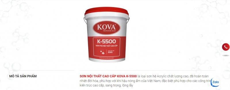 Sơn nội thất Kova K-550