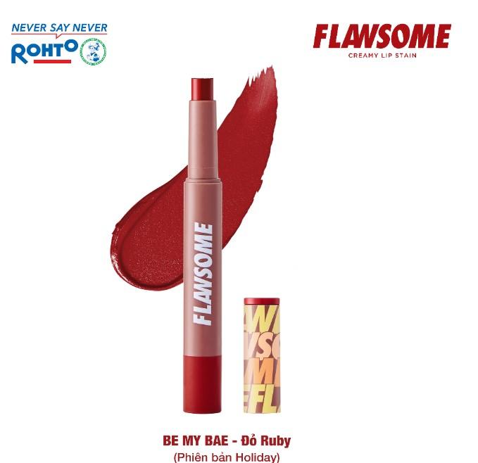 Son thỏi kem lì Flawsome Creamy Lip Stain # Be My Bae - Màu đỏ Ruby