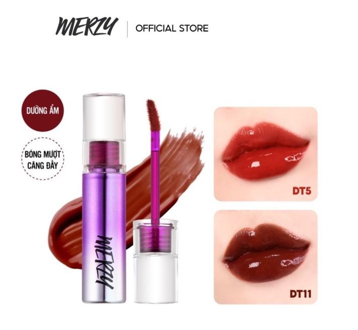 Son tint bóng siêu lì cho đôi môi căng mọng Merzy Aurora Dewy Tint