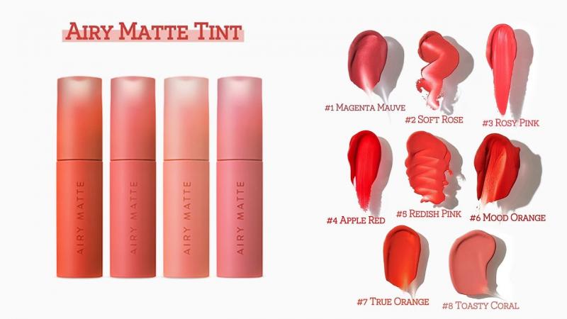 Son tint dạng lì siêu nhẹ môi Innisfree Airy Matte Tint